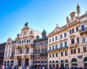 Barocke Fassaden in Dresden, Deutschland