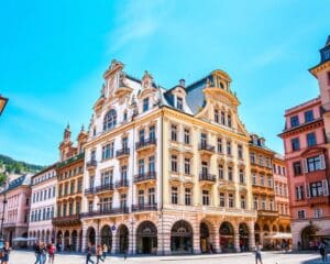 Barocke Fassaden in Salzburg, Österreich