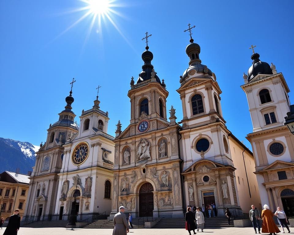 Barocke Kirchen in Innsbruck, Österreich