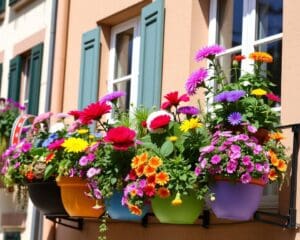 Blumenkästen kreativ gestalten: Farbige Akzente für den Balkon