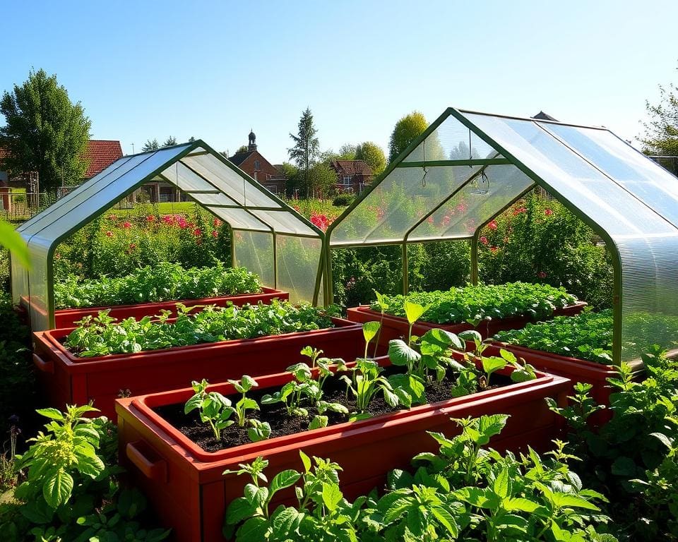 Frühbeete im Garten