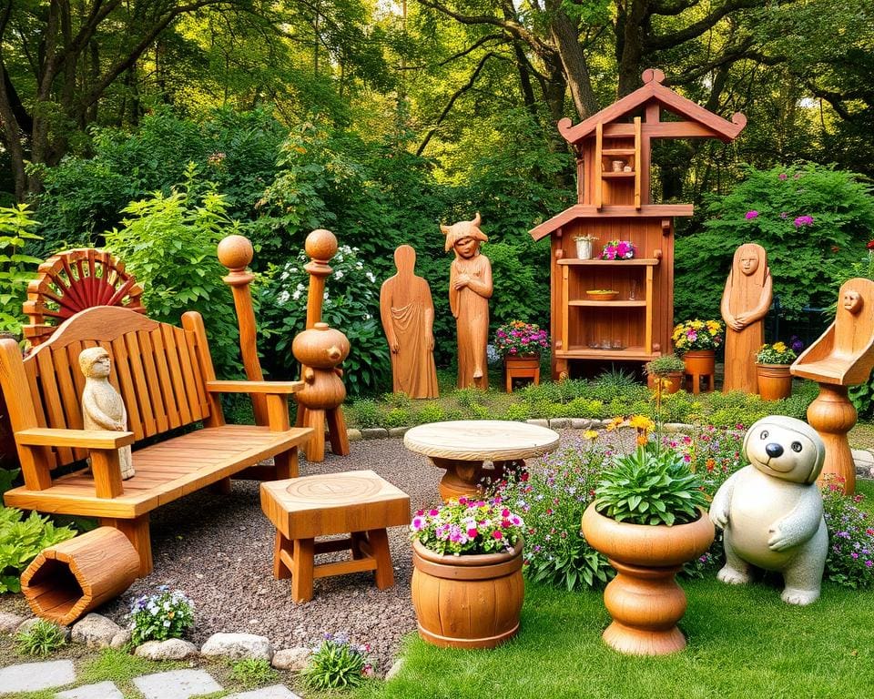 Garten Dekorationen aus Holz