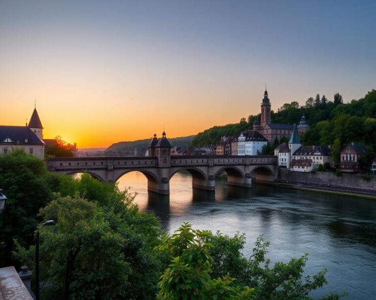 Historische Brücken in Heidelberg, Deutschland