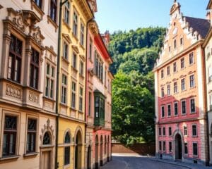 Historische Fassaden in Graz, Österreich