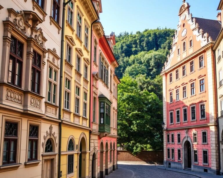 Historische Fassaden in Graz, Österreich