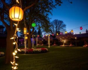 Lichterketten und Lampions: Romantische Akzente im Garten