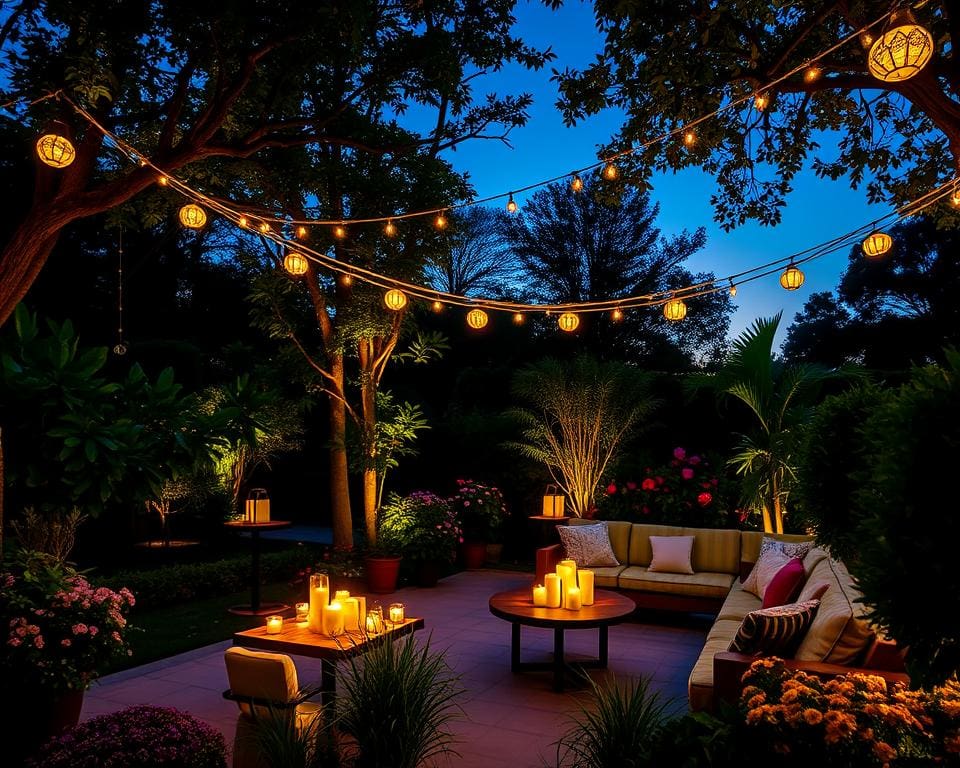 Lichtinstallationen für laue Sommerabende im Garten