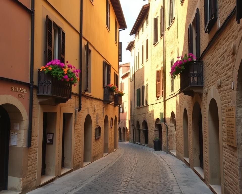 Mittelalterliche Gassen in Siena, Italien