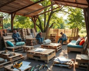 Outdoor-Möbel aus recycelten Materialien selber bauen