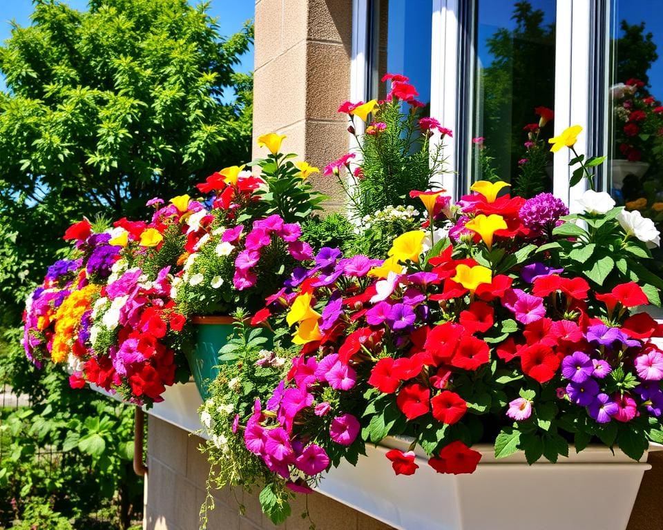 Pflanzen für Balkonkästen: Bunte Blumen das ganze Jahr