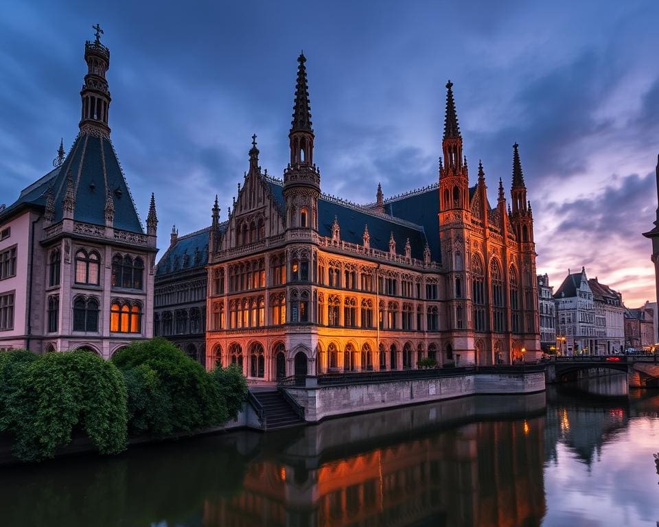 Schönheit der Gotischen Kirchen in Gent