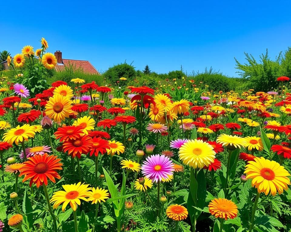 Sommerblumen im Garten