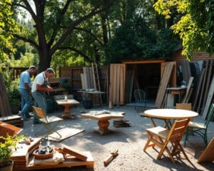 Terrassenmöbel aus recycelten Materialien bauen