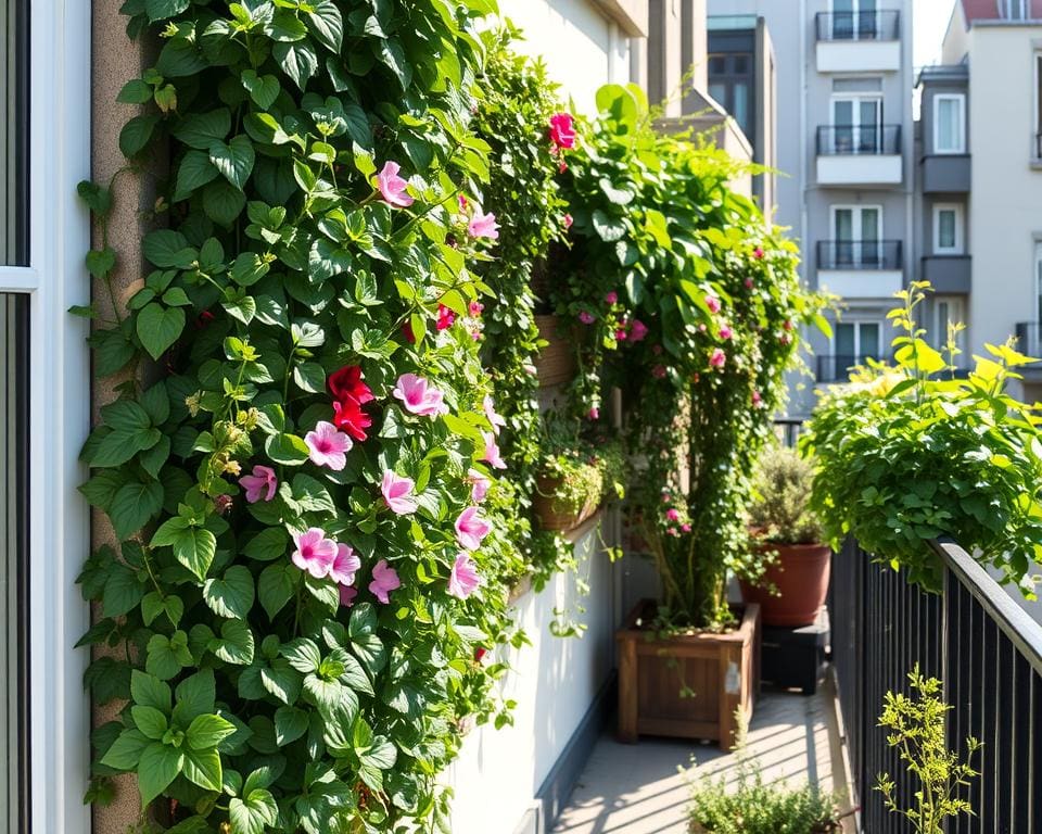 Vertikale Gärten: Pflanzenwände für kleine Balkone