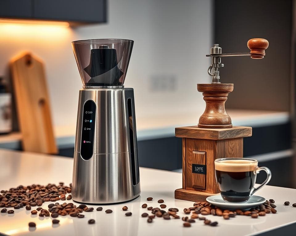 elektrische Kaffeemühlen und manuelle Kaffeemühlen im Vergleich