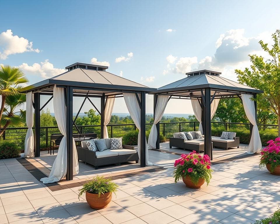 stilvolle Terrassenpavillons