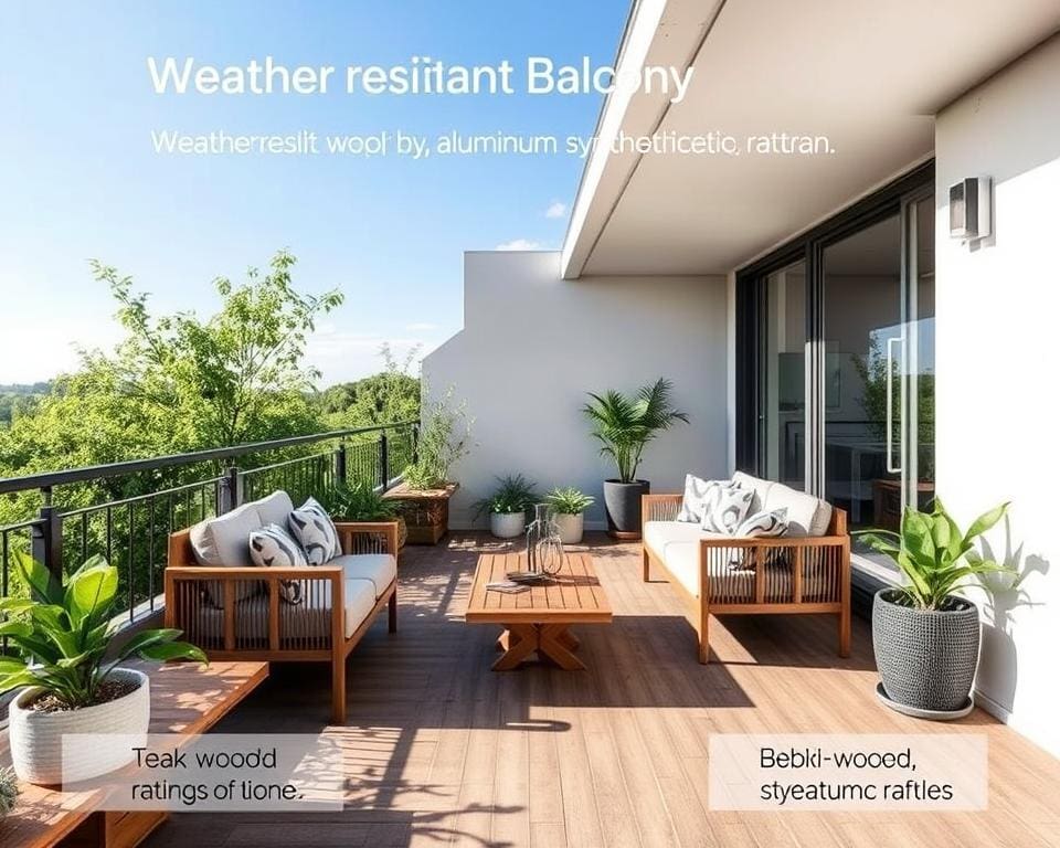 wetterfeste Materialien für Balkon und Terrasse