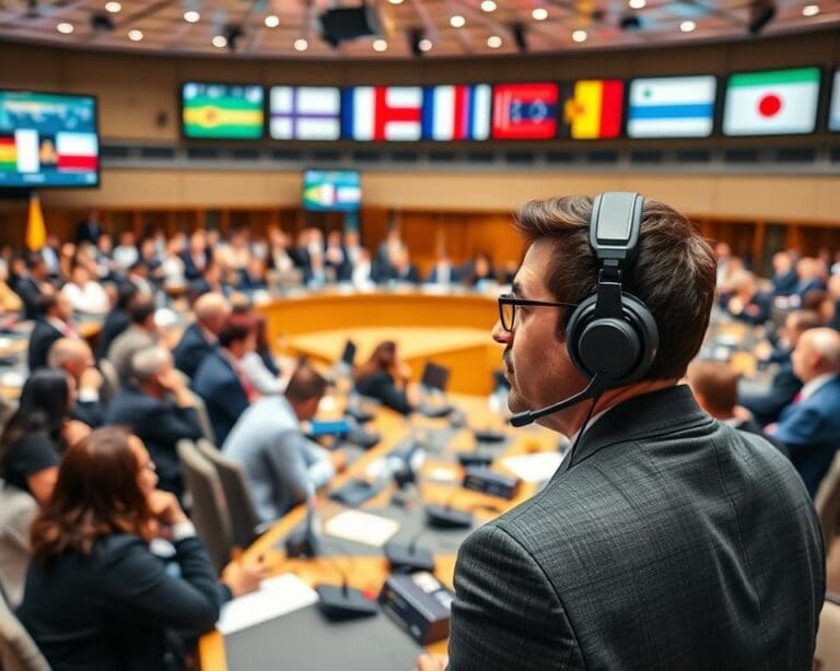 Dolmetscher: Simultandolmetschen bei internationalen Konferenzen