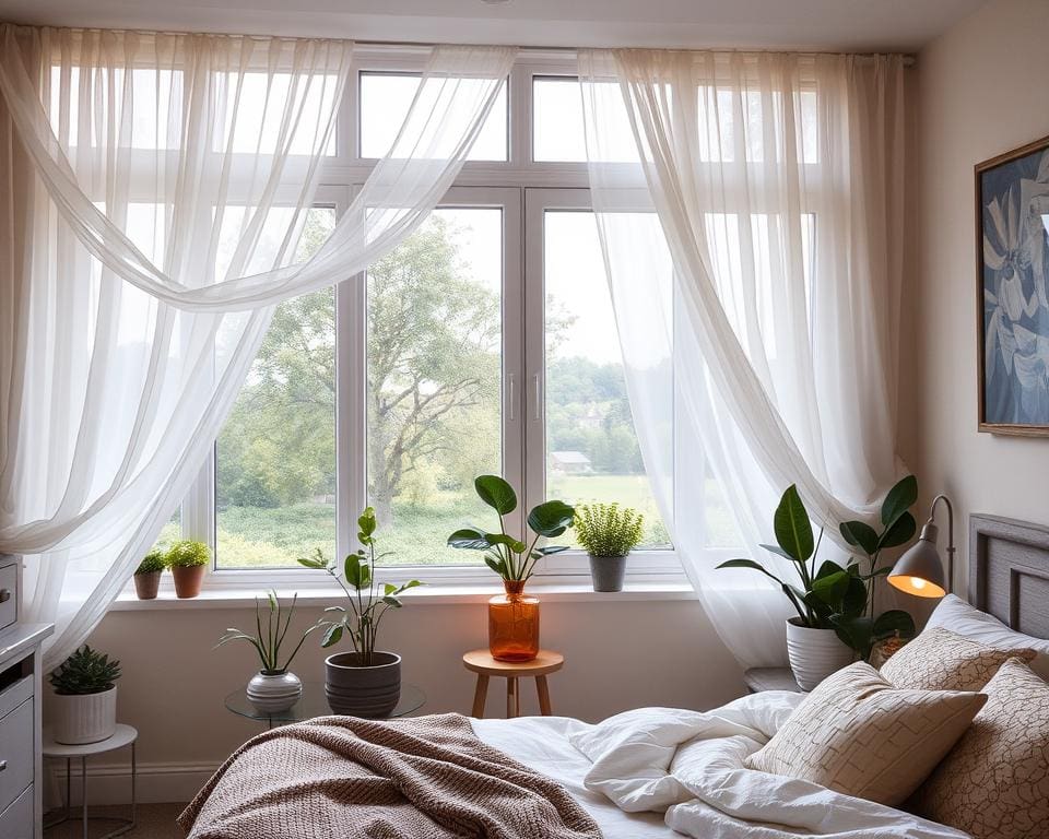 Fensterdeko im Schlafzimmer: Licht und Privatsphäre kombinieren