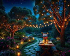 Gartenbeleuchtung für romantische Abende