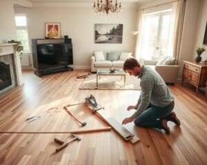 Holzböden im Wohnzimmer verlegen: Schritt für Schritt