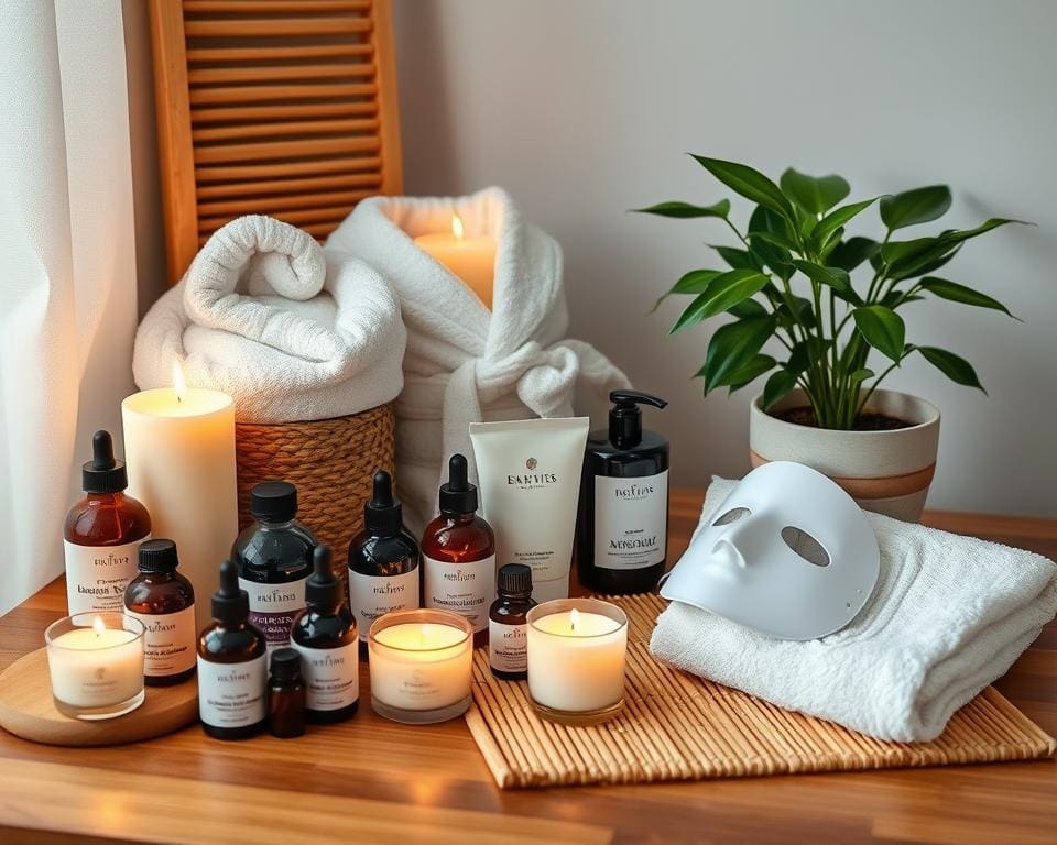 Schönheits- und Spa-Produkte für zu Hause