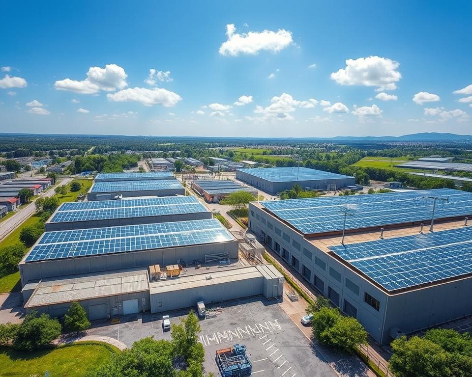 Solarpanels in der Industrie