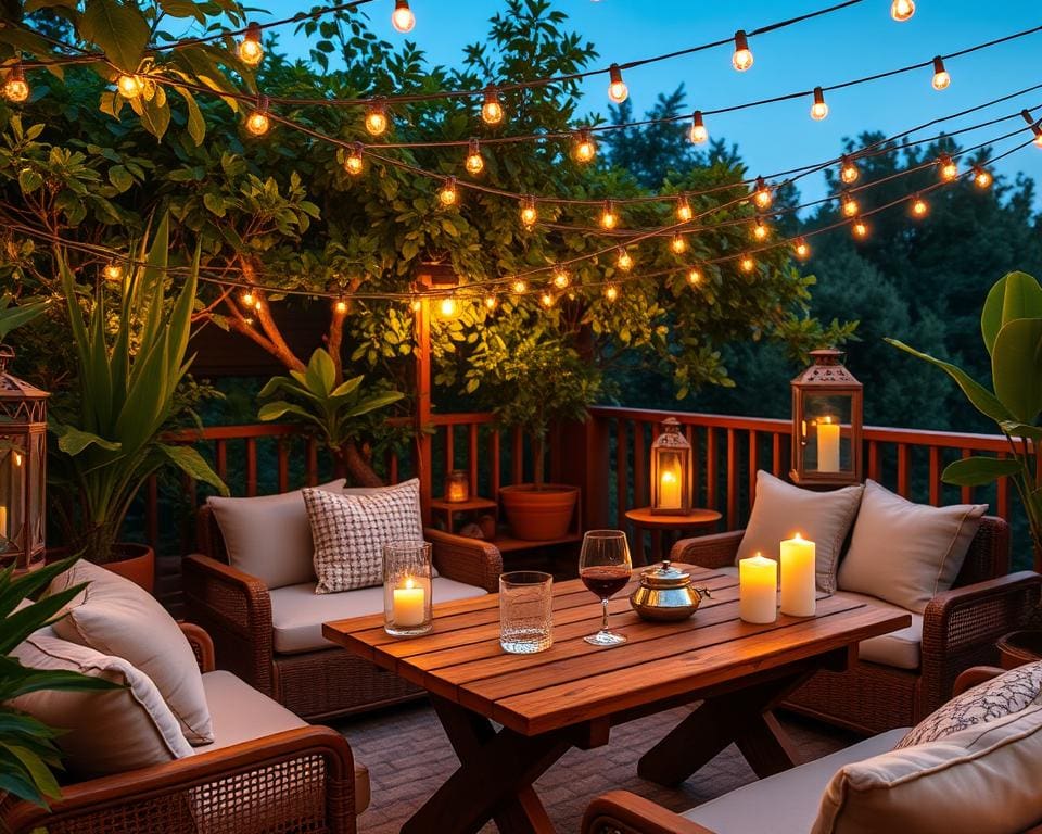 Terrassenbeleuchtung: Lichter für eine entspannte Atmosphäre