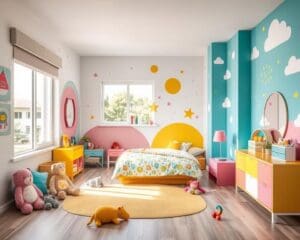 Wandgestaltung im Kinderzimmer: Farben und Muster