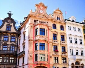 Barocke Fassaden in Innsbruck, Österreich