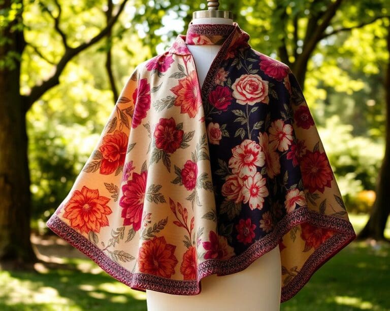 Capes mit Blumenmustern: Feminin und elegant