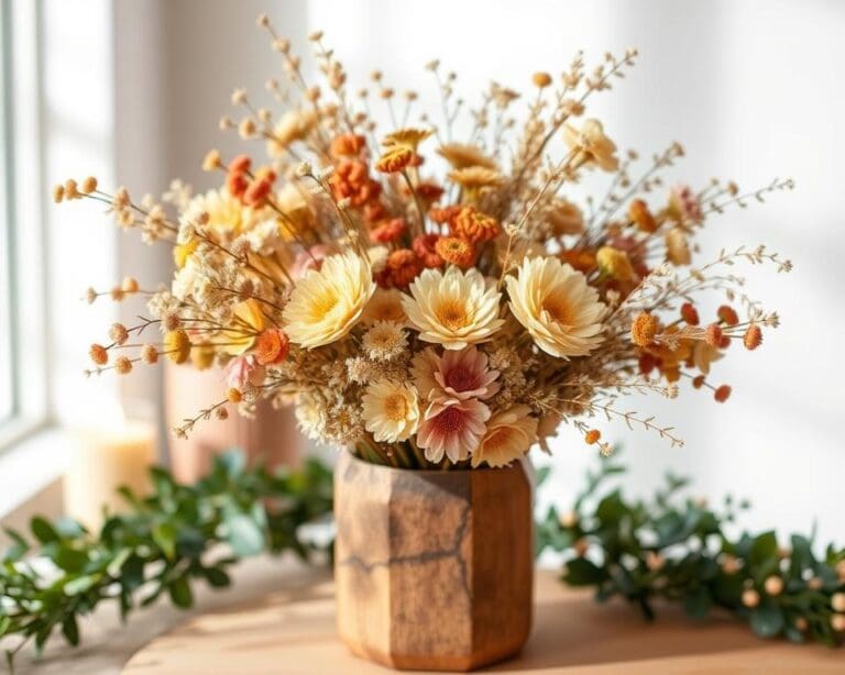 DIY-Dekoration mit getrockneten Blumen