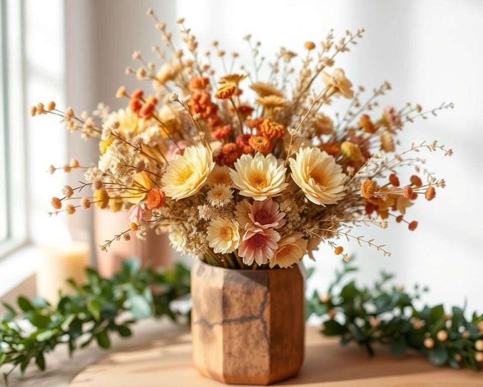 DIY-Dekoration mit getrockneten Blumen