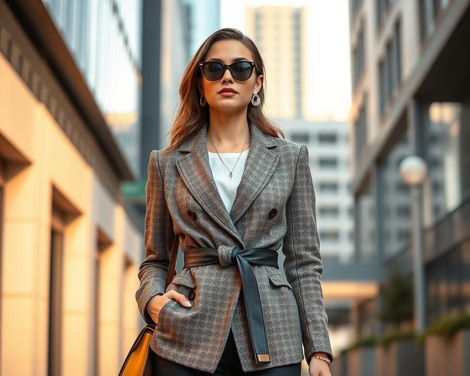 Eleganz und Trendbewusstsein im Tweed-Blazer