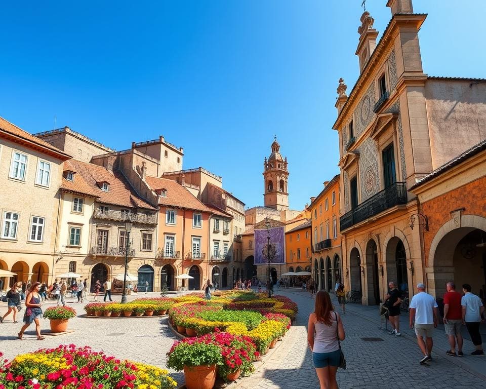 Historische Plätze in Coimbra, Portugal