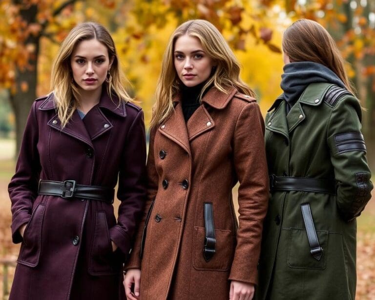 Mäntel mit Lederdetails: Der perfekte Mix für den Herbst