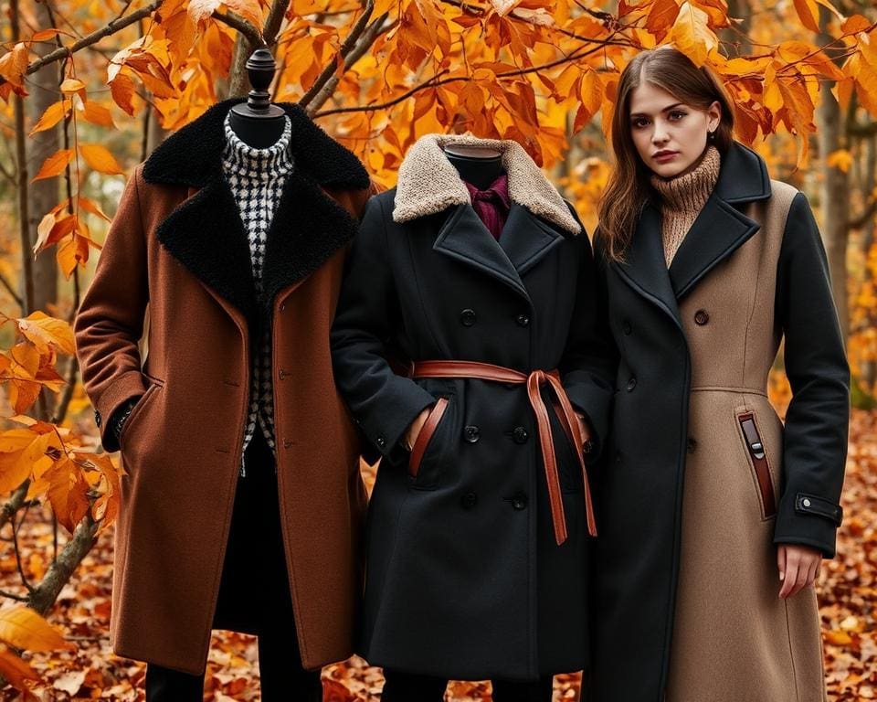 Mäntel mit Lederdetails für den perfekten Mix im Herbst