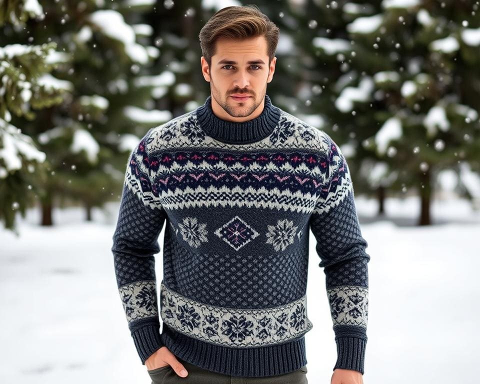 Norwegerpullover Herren für trendiger Winterlook