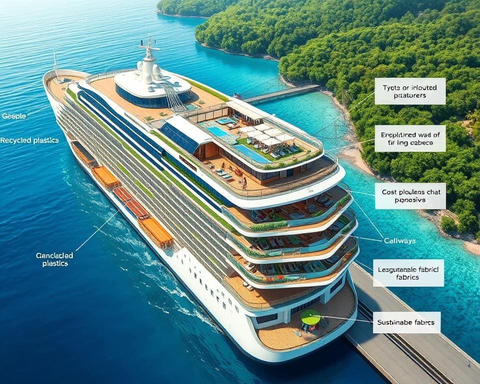 Recyclingfähige Materialien in Kreuzfahrtschiffen
