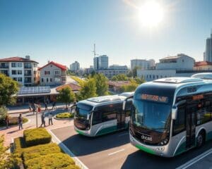 Solarbetriebene Stadtbusse für grüne Mobilität