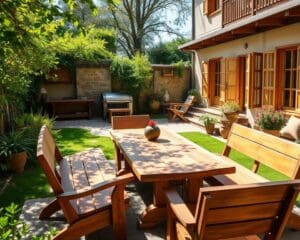 Terrassenmöbel selber bauen: Tische, Bänke und Stühle