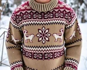 Wollpullover mit Norwegermuster: Klassischer Winterstyle