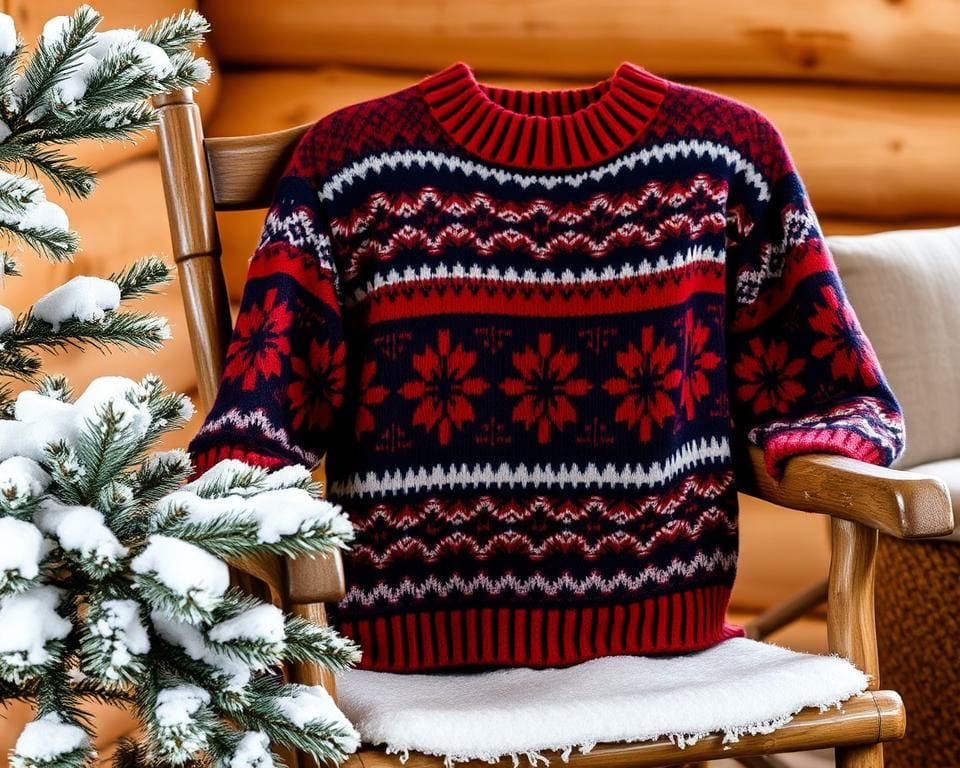 Wollpullover mit Norwegermuster