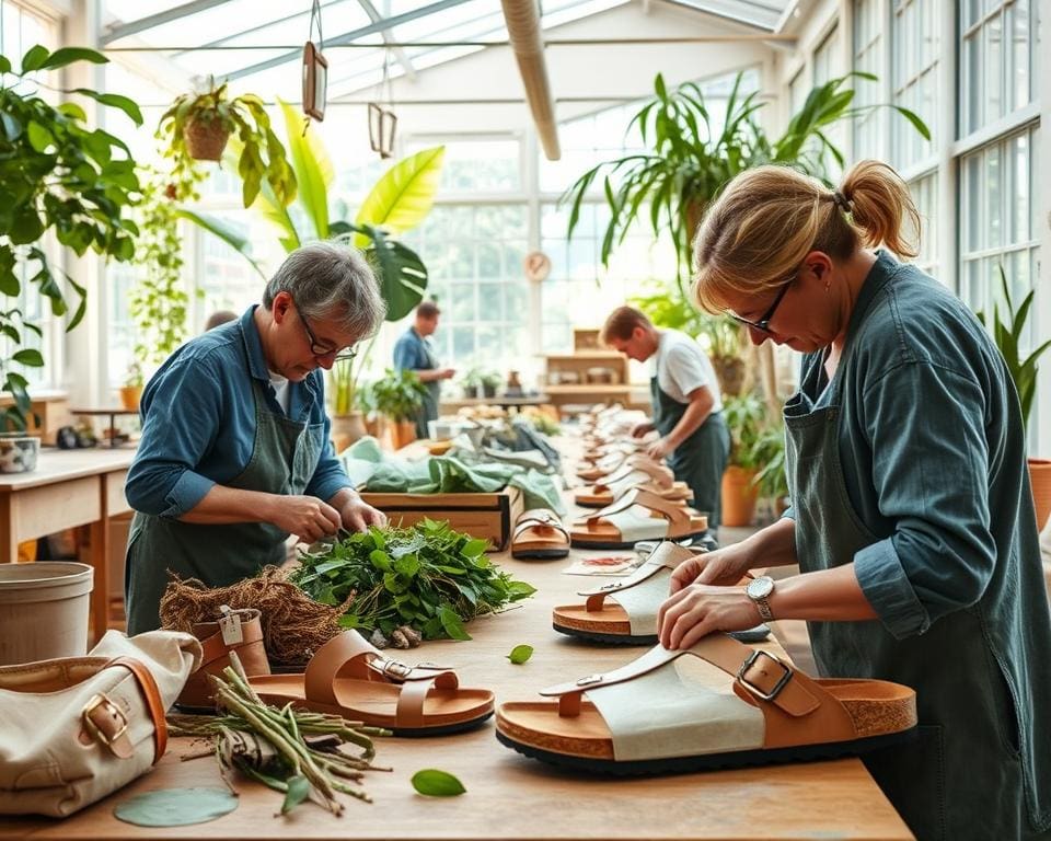 nachhaltige Materialien im Herstellungsprozess von Birkenstock