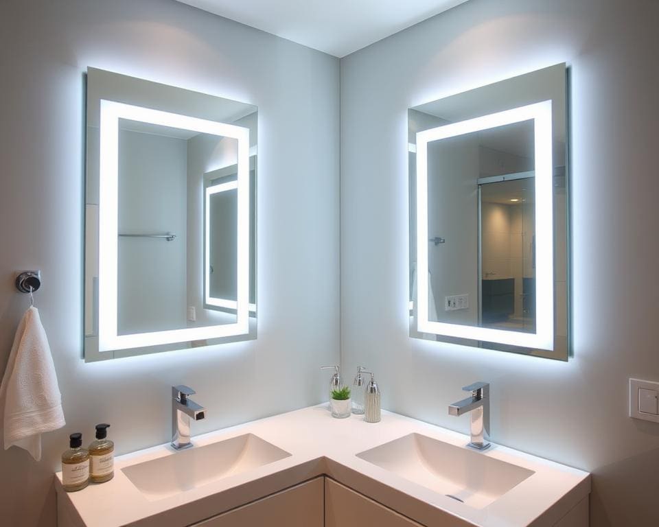 Modernes Badezimmerdesign mit LED-Spiegeln