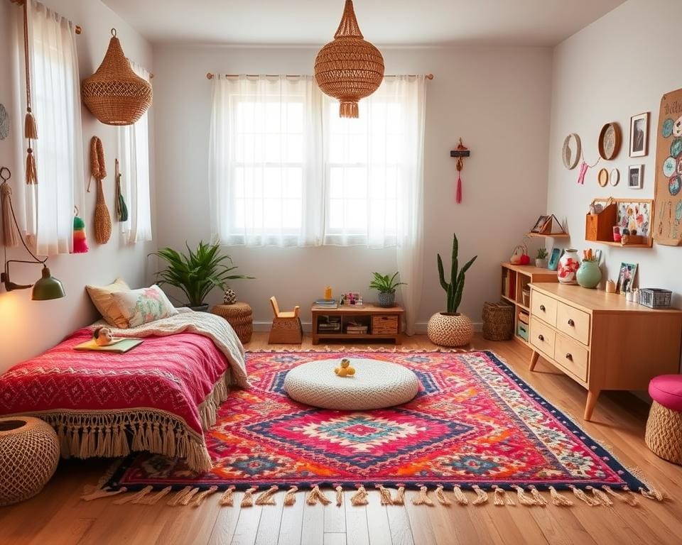 Teppiche im Boho-Look für farbenfrohe Kinderzimmer