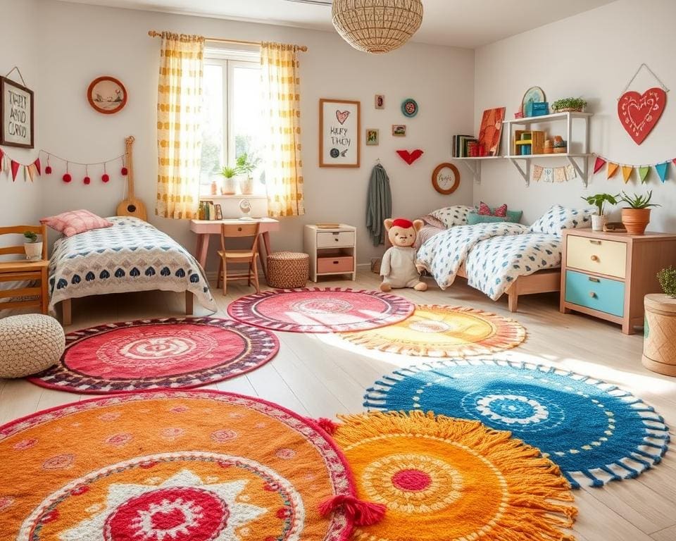 Teppiche im Boho-Stil für farbenfrohe Kinderzimmer