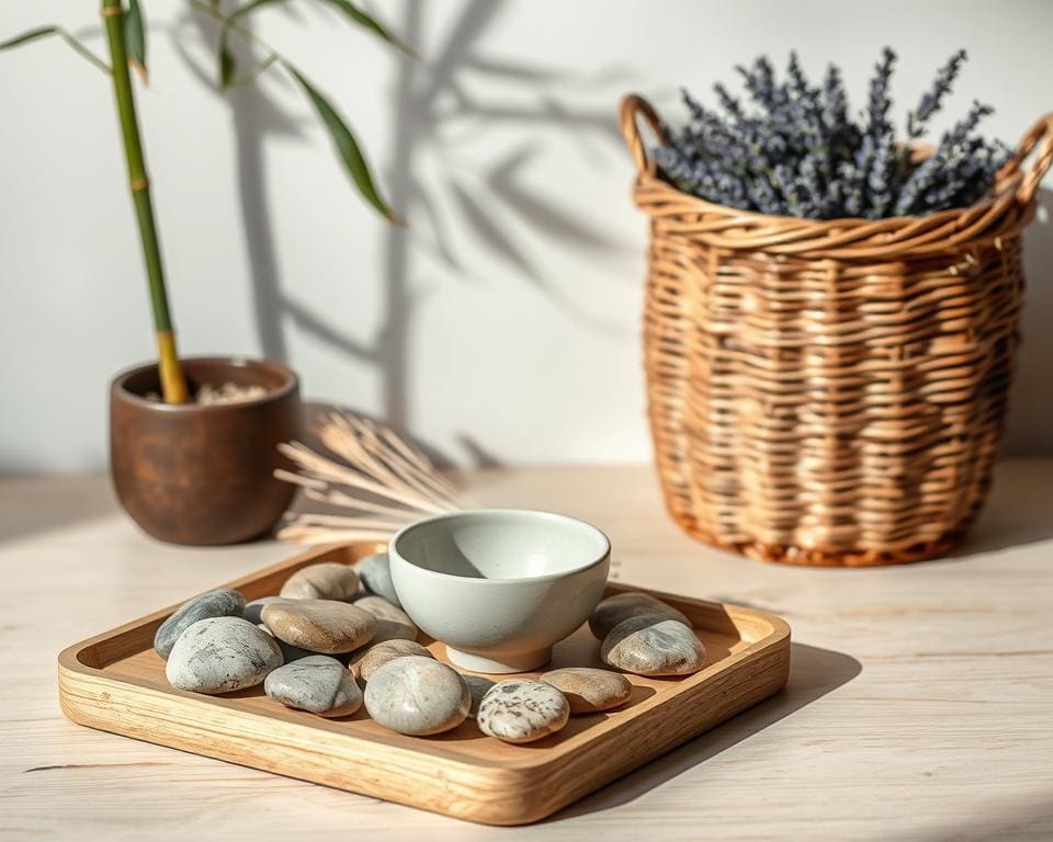 Naturmaterialien im Japandi-Stil