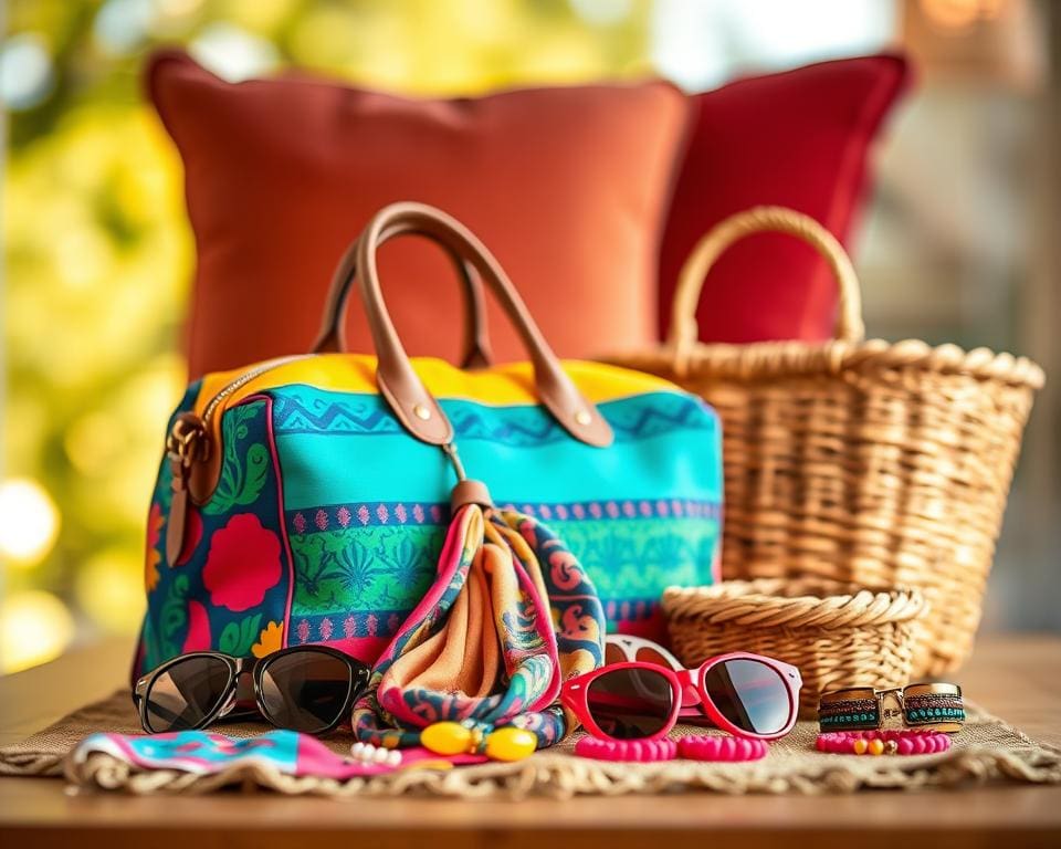 Styling mit bunten Accessoires