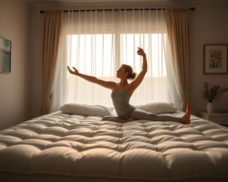 Was macht Stretching vor dem Schlafengehen?